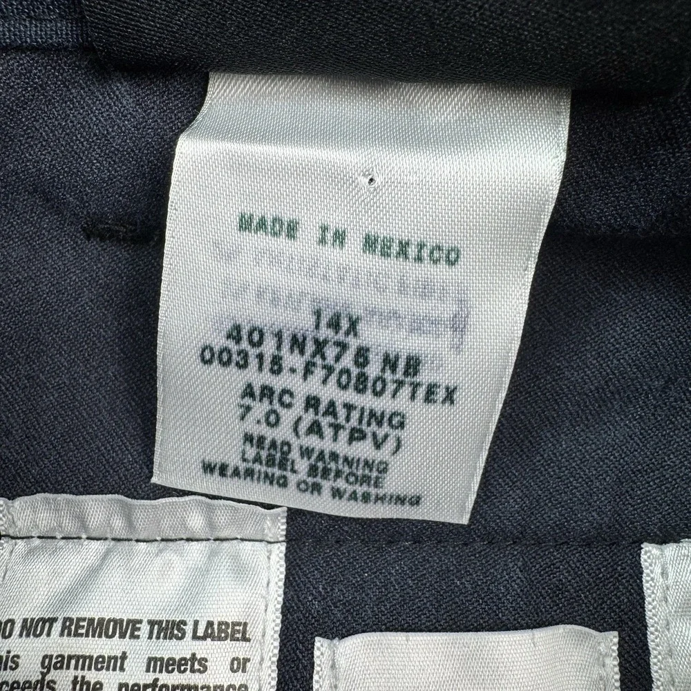 Workrite FR Flame Resistant Pants Mens 34x29 Blue NOMEX Aramid 401NX75NB